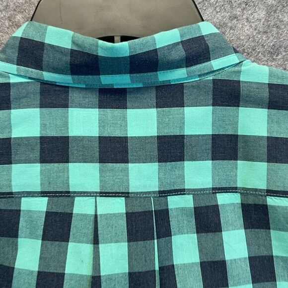 GOODTHREADS Button-down Shirt Mens XL Black Green Buffalo Plaid Poplin Standard - Picture 12 of 15